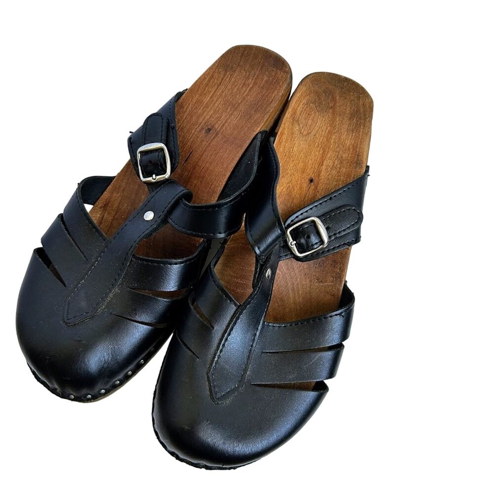 Troentorps Mary Jane Clogs in Black